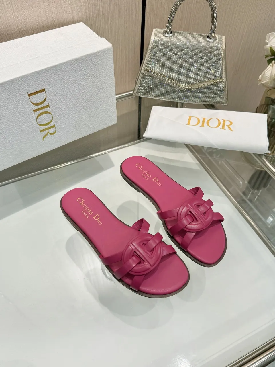 👟👟Ex-factory price 340👟👟 Dior new model, 9 colors available, cowhide fabric, code number 35-42, leather sole +40